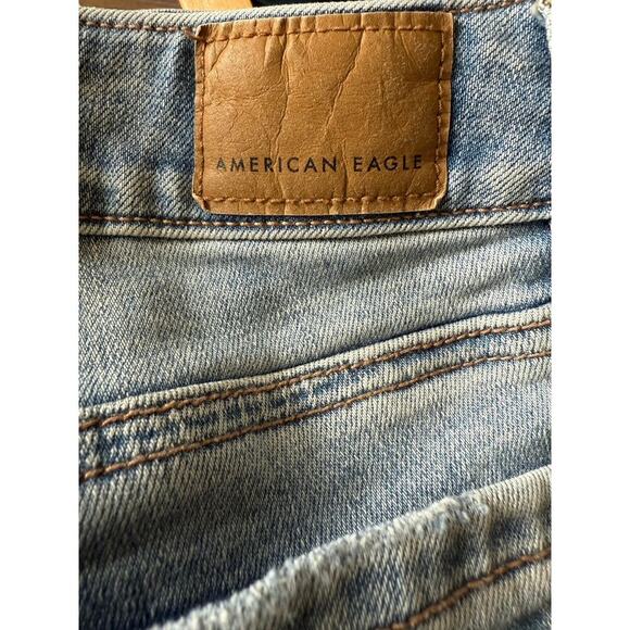AE American Eagle Jeans Women's Size 00 Super Stretch Jegging Distressed Denim - Picture 6 of 9